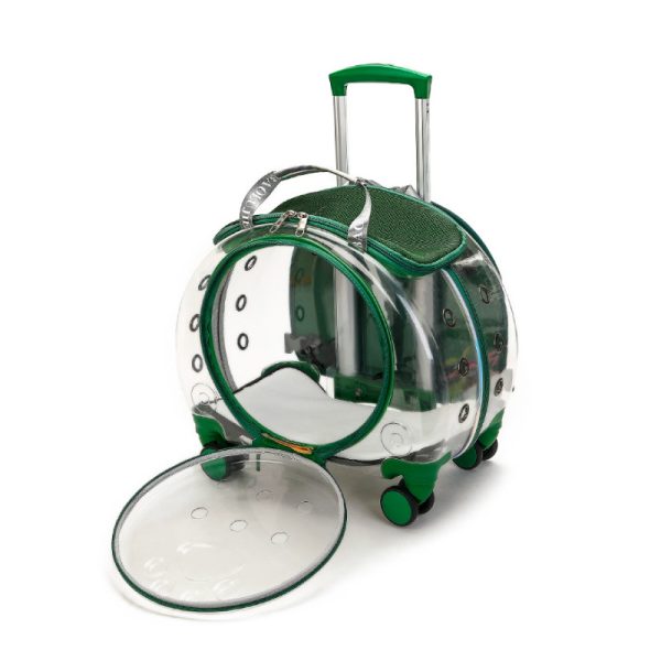 Portable Breathable Clear View Pet Trolley Bag Backpack Carrier With Wheels Portable Breathable Clear View Pet Trolley Bag Backpack Carrier With Wheels