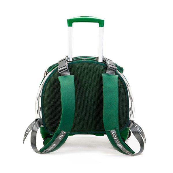 Portable Breathable Clear View Pet Trolley Bag Backpack Carrier With Wheels Portable Breathable Clear View Pet Trolley Bag Backpack Carrier With Wheels