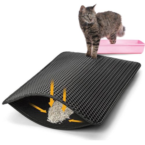 Double Layer Non Slip Easy To Clean Cat Litter Trapping Mat With Waterproof Bottom Double Layer Non Slip Easy To Clean Cat Litter Trapping Mat With Waterproof Bottom