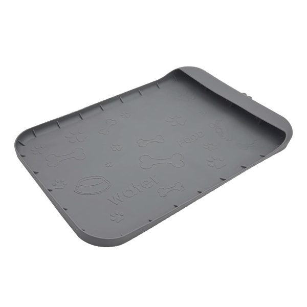 Dog Food Mat Silicone Dog Mats With Pocket For Catches Spill And Residue Dog Food Mat Silicone Dog Mats With Pocket For Catches Spill And Residue