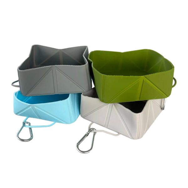 Pet Silicone Folding Bowl Rectangular Travel Food Bowl Foldable Bowl Pet Silicone Folding Bowl Rectangular Travel Food Bowl Foldable Bowl