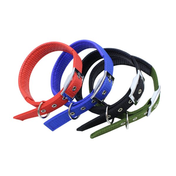 Adjustable Nylon Dog Collar With Metal Buckle Durable For All Dog Sizes Adjustable Nylon Dog Collar With Metal Buckle Durable For All Dog Sizes