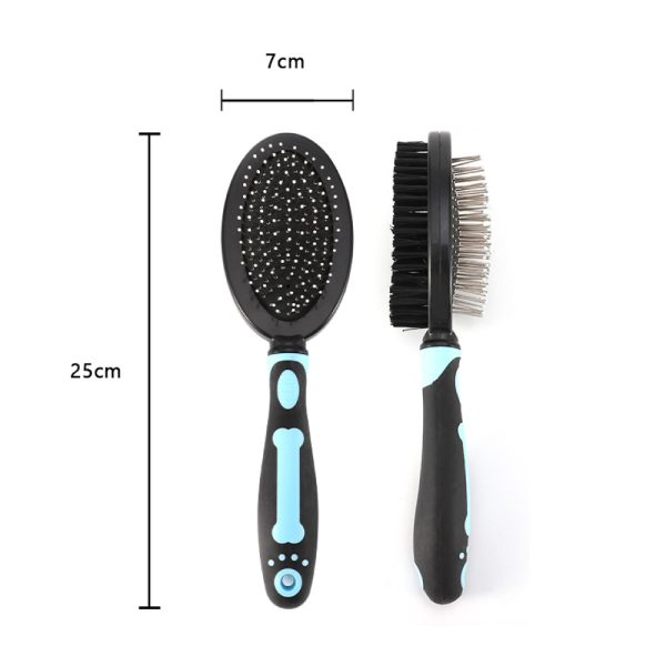 Double Sided Dog Massage Brush Pin Bristle Grooming Brush For All Dogs Double Sided Dog Massage Brush Pin Bristle Grooming Brush For All Dogs