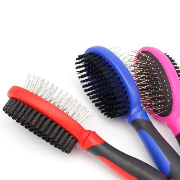 23.7 X 7cm Double Sided Dog Massage Hair Brush Pin Grooming Brush For Dogs 23.7 X 7cm Double Sided Dog Massage Hair Brush Pin Grooming Brush For Dogs