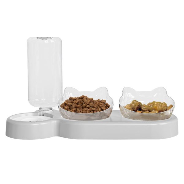 Automatic Pet Cat Water Feeder Dispenser 3 In 1 With Double Pet Bowl Automatic Pet Cat Water Feeder Dispenser 3 In 1 With Double Pet Bowl