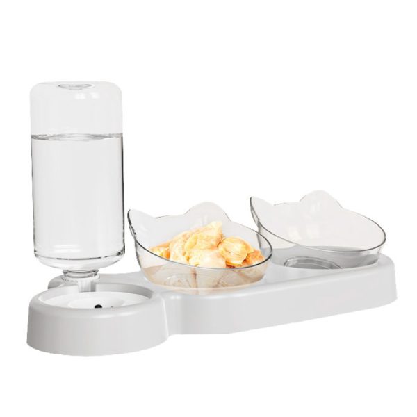 Automatic Pet Cat Water Feeder Dispenser 3 In 1 With Double Pet Bowl Automatic Pet Cat Water Feeder Dispenser 3 In 1 With Double Pet Bowl