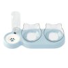 Automatic Pet Cat Water Feeder Dispenser 3 In 1 With Double Pet Bowl Automatic Pet Cat Water Feeder Dispenser 3 In 1 With Double Pet Bowl