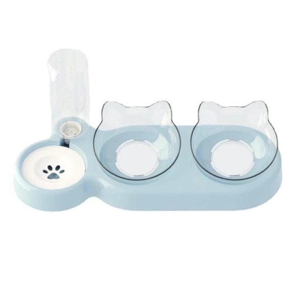 Automatic Pet Cat Water Feeder Dispenser 3 In 1 With Double Pet Bowl Automatic Pet Cat Water Feeder Dispenser 3 In 1 With Double Pet Bowl