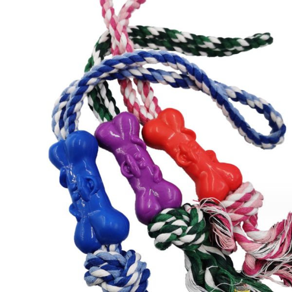Interactive Durable Dog Knot Rope Bone Dog Teeth Cleaning Toy For Chewers Interactive Durable Dog Knot Rope Bone Dog Teeth Cleaning Toy For Chewers