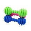 4.5 X 12cm Durable TPR Dog Cat Dumbbell With Bell Bite Chew Toy Barbell Toy