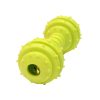 4.5 X 12cm Durable TPR Dog Cat Dumbbell With Bell Bite Chew Toy Barbell Toy