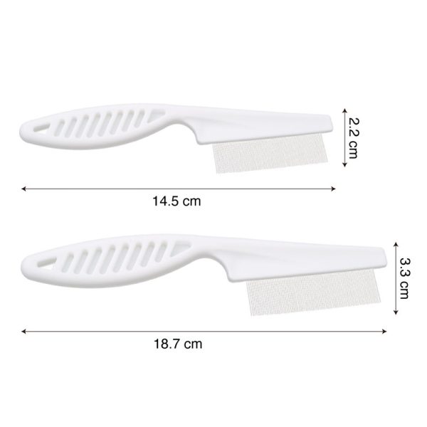 Stainless Pin Pet Flea Comb Dog Cat Grooming Brush For Head Lice Detection