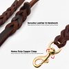 Braided Custom Running Training Genuine Leather Dog Leash For Medium Puppy Dog