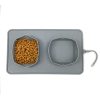 Collapsible Silicone Travel Outdoor Pet Portable Double Travel Water And Food Bowl