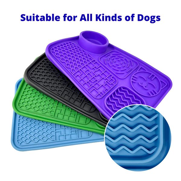 Silicone Dog Slow Feeding Mat Lick Mat For Dogs Cats With Suction Cups
