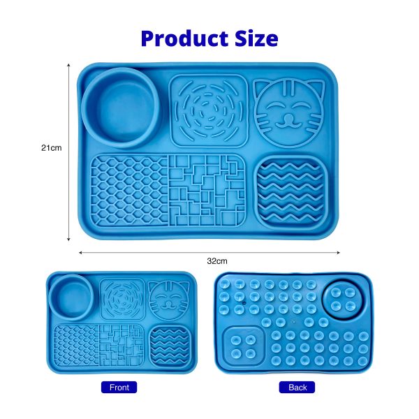 Silicone Dog Slow Feeding Mat Lick Mat For Dogs Cats With Suction Cups