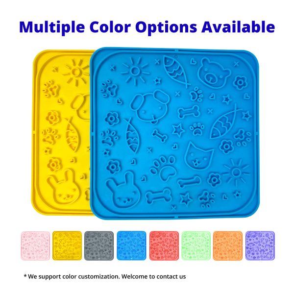 Dog Feeding Lick Mat Square Pet Slow Feeders Anti Gulping Healthy Eating Dog Feeding Lick Mat Square Pet Slow Feeders Anti Gulping Healthy Eating