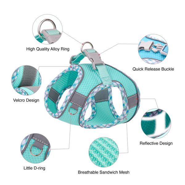 Reflective Dog Harness Vest Harness For Walking Small Dog