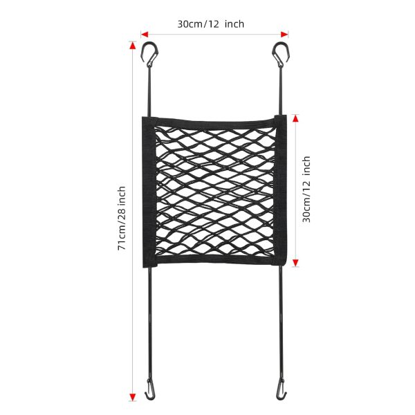 Dog Car Net Barrier Pet Barrier With Stretchable Storage Bag Dog Car Net Barrier Pet Barrier With Stretchable Storage Bag