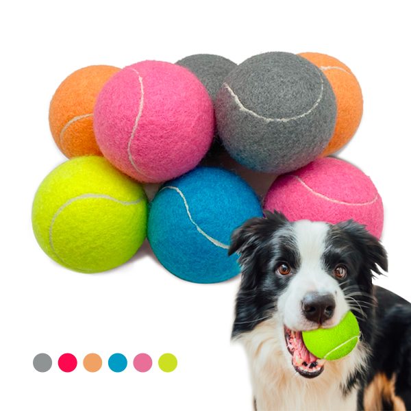 Dog Tennis Balls Custom Logo Squeaky Multi Color Bulk Chew and Throw Toys Dog Tennis Balls Custom Logo Squeaky Multi Color Bulk Chew and Throw Toys