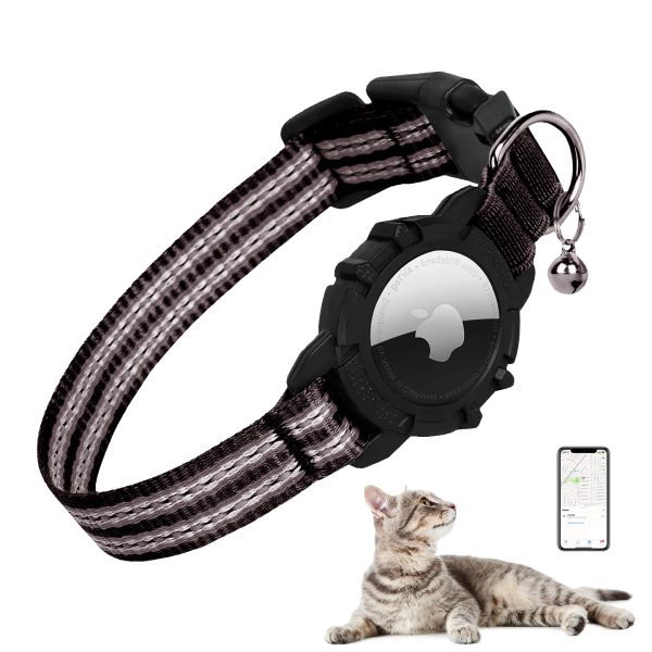 Airtag Cat Collar Holder With Bell Pet Collar Cats And Small Dogs Airtag Cat Collar Holder With Bell Pet Collar Cats And Small Dogs