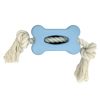 Rubber Bone Shaped Dog Toy With Cotton Rope Durable Safe Promotes Oral Health Rubber Bone Shaped Dog Toy With Cotton Rope Durable Safe Promotes Oral Health