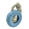 Rubber Tire Shaped Dog Toy With Cotton Rope Durable Oral Health Care Rubber Tire Shaped Dog Toy With Cotton Rope Durable Oral Health Care