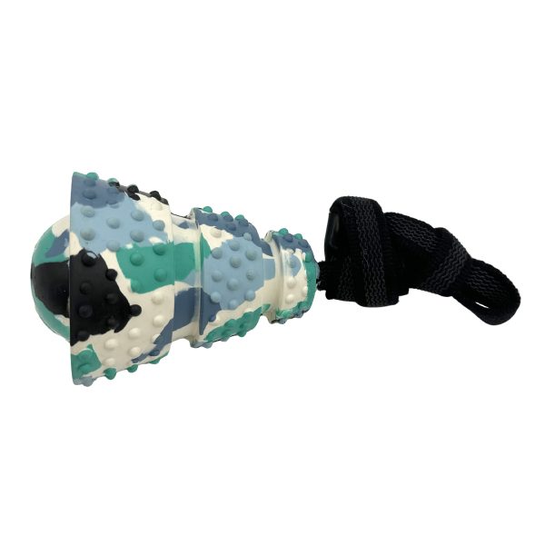 Rubber Pet Toy Cone Shape With Treat Slot Durable Chewable Promotes Oral Health