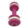 Durable Rubber Dog Chew Toy Dumbbell Shape With Teeth Cleaning Bumps Durable Rubber Dog Chew Toy Dumbbell Shape With Teeth Cleaning Bumps