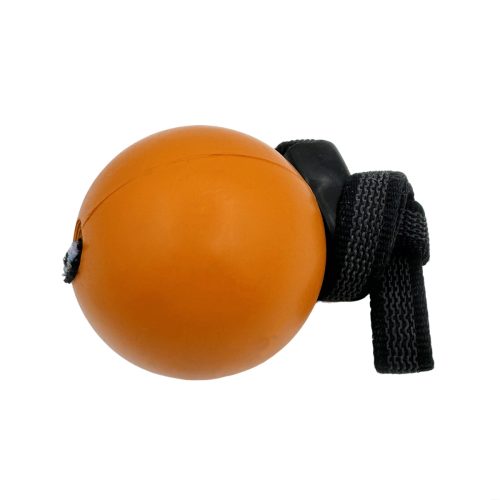 Orange Rubber Ball With Rope Dog Toy Durable For Chewing Tugging Fetching Orange Rubber Ball With Rope Dog Toy Durable For Chewing Tugging Fetching