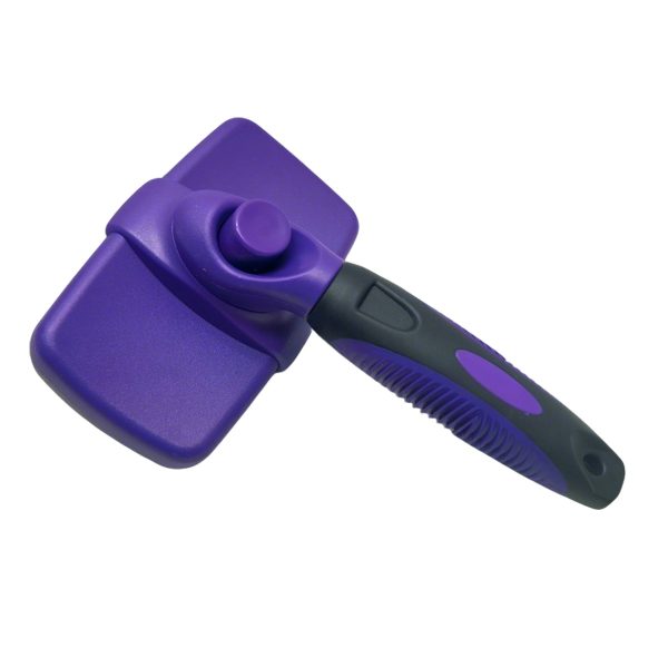 Self Cleaning Dog Brush With Non Slip Handle Removes Loose Hair Tangles Self Cleaning Dog Brush With Non Slip Handle Removes Loose Hair Tangles