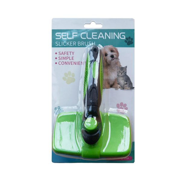 Self Cleaning Dog Brush With Non Slip Handle Removes Loose Hair Tangles Self Cleaning Dog Brush With Non Slip Handle Removes Loose Hair Tangles