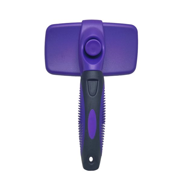 Self Cleaning Dog Brush With Non Slip Handle Removes Loose Hair Tangles Self Cleaning Dog Brush With Non Slip Handle Removes Loose Hair Tangles