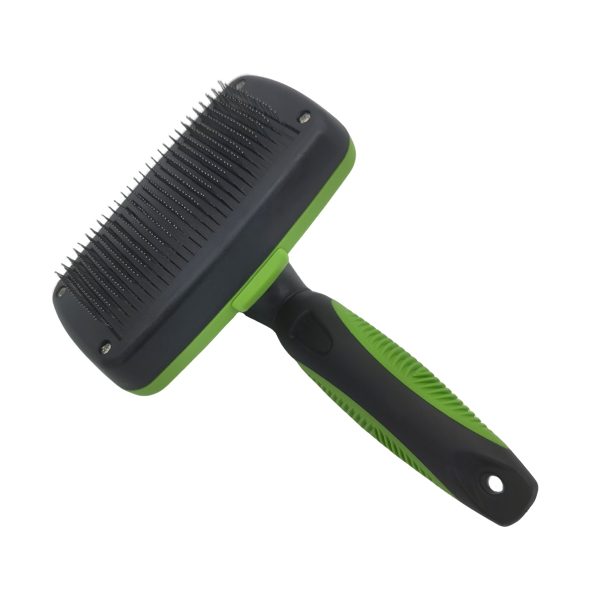 Self Cleaning Dog Brush With Non Slip Handle Removes Loose Hair Tangles Self Cleaning Dog Brush With Non Slip Handle Removes Loose Hair Tangles