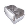 Easy Cleaning Enclosed Cat Litter Box Stainless Steel Non Sticky