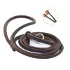 Genuine Leather Dog Collar And Soft Slip Lead Leash For Comfortable Control