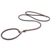 Genuine Leather Dog Collar And Soft Slip Lead Leash For Comfortable Control