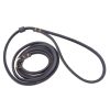 Genuine Leather Dog Collar And Soft Slip Lead Leash For Comfortable Control