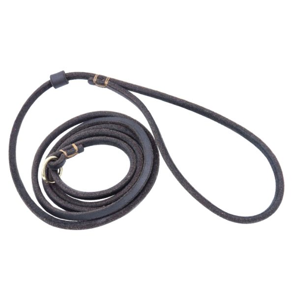 Genuine Leather Dog Collar And Soft Slip Lead Leash For Comfortable Control