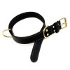 Genuine Leather Dog Collar Durable Comfortable Adjustable Classic Style