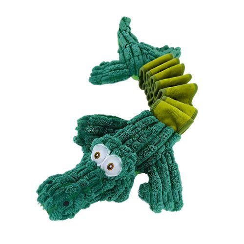 Large Crocodile Plush Squeaky Dog Toy Tough Chew Tug Of War Interactive Play