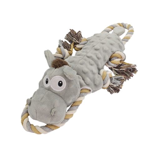Interactive Donkey Plush Dog Toy Squeaky Tug Of War Chew Toy For Puppies Dogs