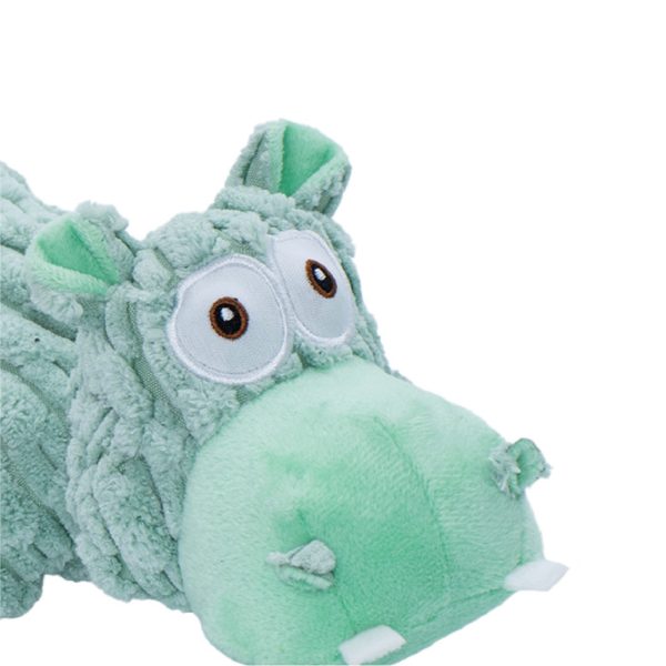 Green Hippo Plush Squeaky Dog Toy Soft Chew Tug Play Toy For Small To Large Dogs Green Hippo Plush Squeaky Dog Toy Soft Chew Tug Play Toy For Small To Large Dogs