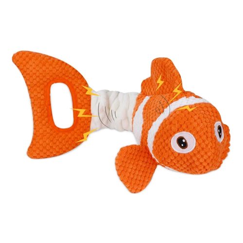 Durable Squeaky Plush Dog Toy Interactive Tug Of War Chew Toy For All Dogs