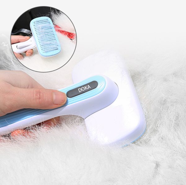 Pet Self-Cleaning Brush For Dogs Cats One Button Hair Remover For Long Short Hair