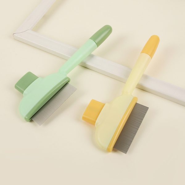 Pet Hair Removal Comb Flea Comb Self-cleaning With Release Button Easy Grooming For Cats Dogs. Pet Hair Removal Comb Flea Comb Self-cleaning With Release Button Easy Grooming For Cats Dogs.
