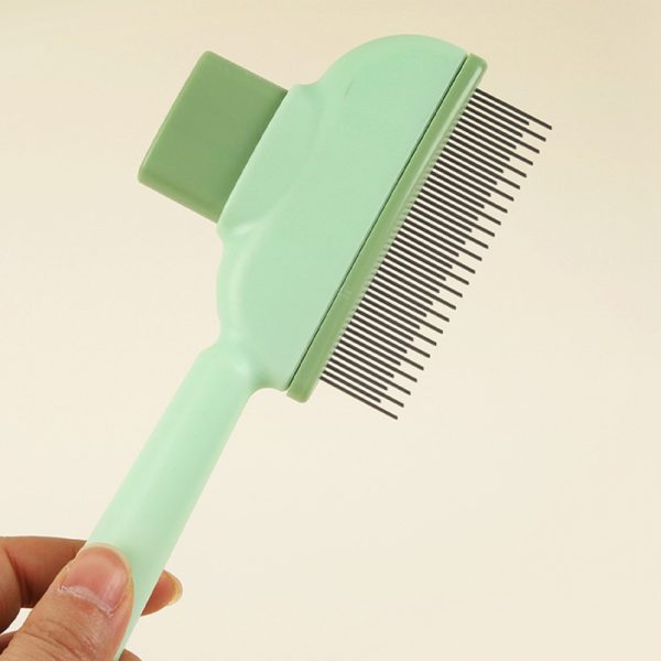 Pet Hair Removal Comb Flea Comb Self-cleaning With Release Button Easy Grooming For Cats Dogs. Pet Hair Removal Comb Flea Comb Self-cleaning With Release Button Easy Grooming For Cats Dogs.