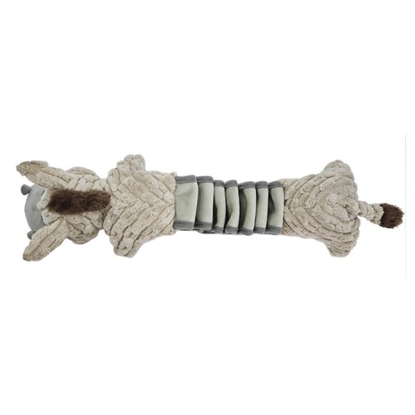 Plush Donkey Dog Toy Squeaky Interactive Chew Tug Toy For Small Medium And Large Dogs