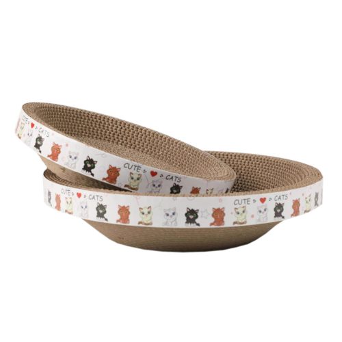 Cat Scratcher Bowl Bed Corrugated Cardboard Lounge Pad For Cats To Scratch Rest Cat Scratcher Bowl Bed Corrugated Cardboard Lounge Pad For Cats To Scratch Rest