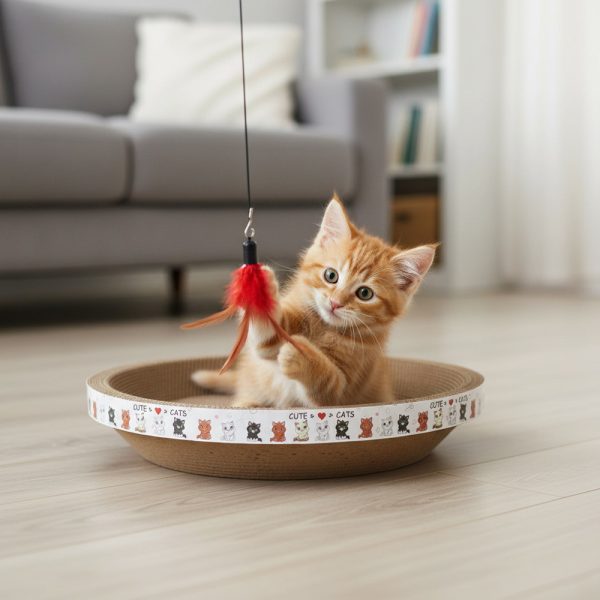 Cat Scratcher Bowl Bed Corrugated Cardboard Lounge Pad For Cats To Scratch Rest Cat Scratcher Bowl Bed Corrugated Cardboard Lounge Pad For Cats To Scratch Rest